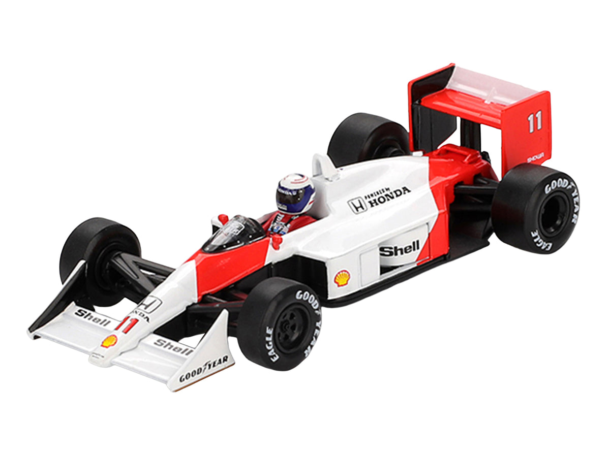 McLaren MP4/4 #11 Alain Prost 2nd Place Formula One F1 "Japanese GP" (1988) with Driver Figure Limited Edition 1/64 Diecast Model Car