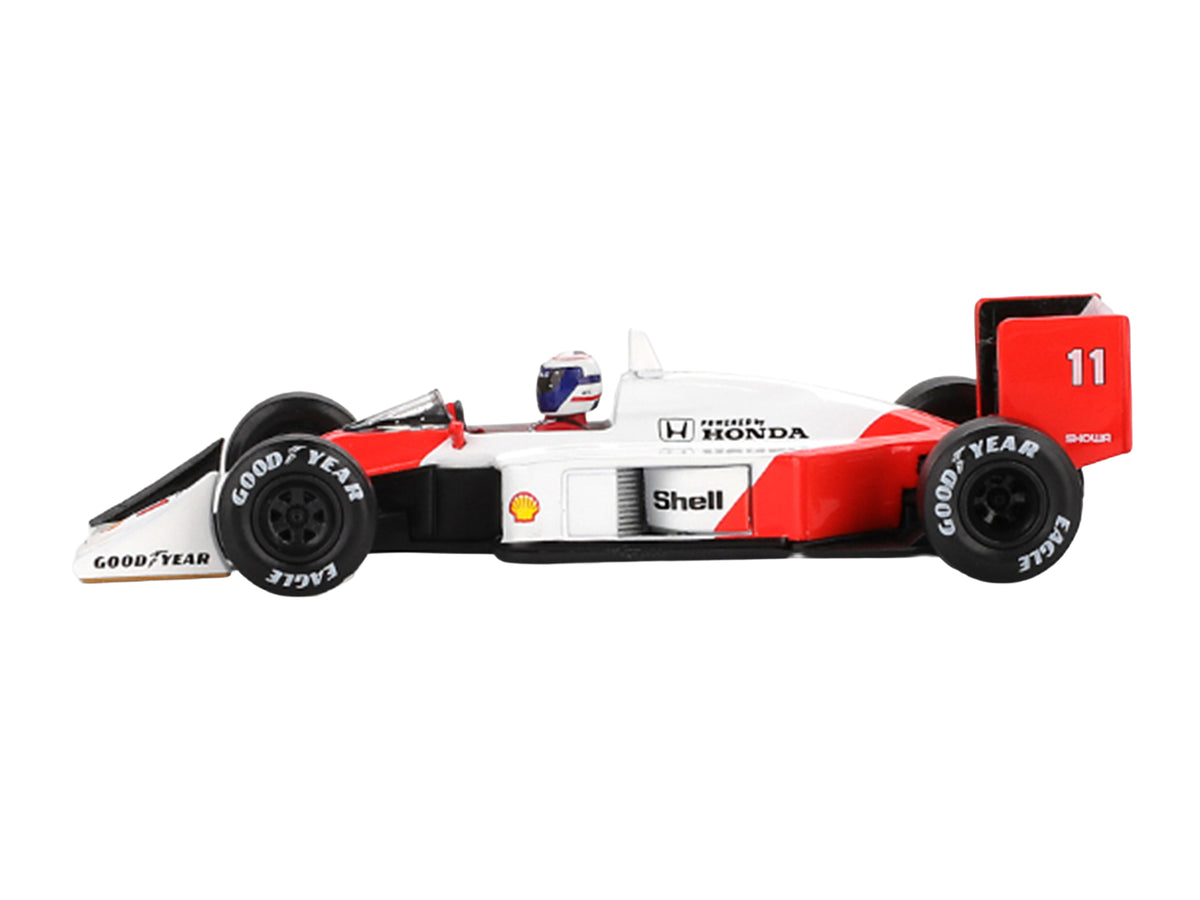 McLaren MP4/4 #11 Alain Prost 2nd Place Formula One F1 "Japanese GP" (1988) with Driver Figure Limited Edition 1/64 Diecast Model Car