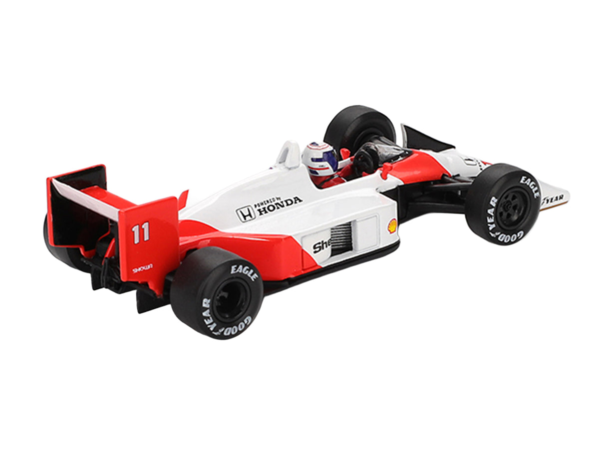 McLaren MP4/4 #11 Alain Prost 2nd Place Formula One F1 "Japanese GP" (1988) with Driver Figure Limited Edition 1/64 Diecast Model Car