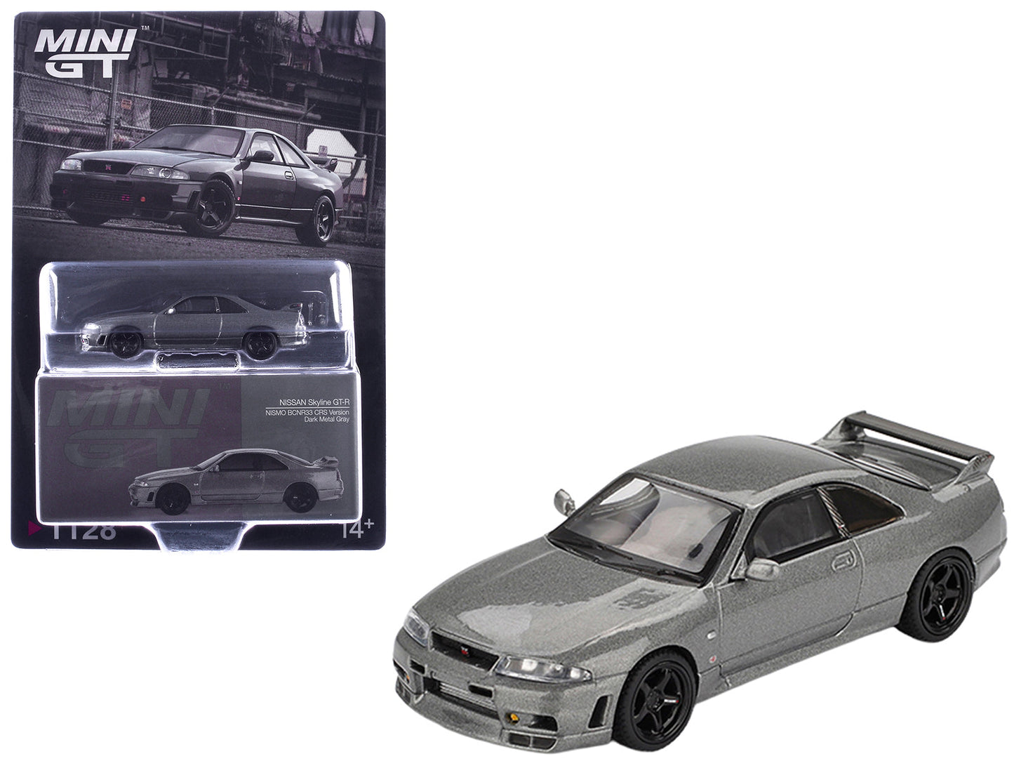 Nissan Skyline GT-R (NISMO BCNR33 CRS Version) RHD (Right Hand Drive) Dark Metal Gray Metallic Limited Edition 1/64 Diecast Model Car