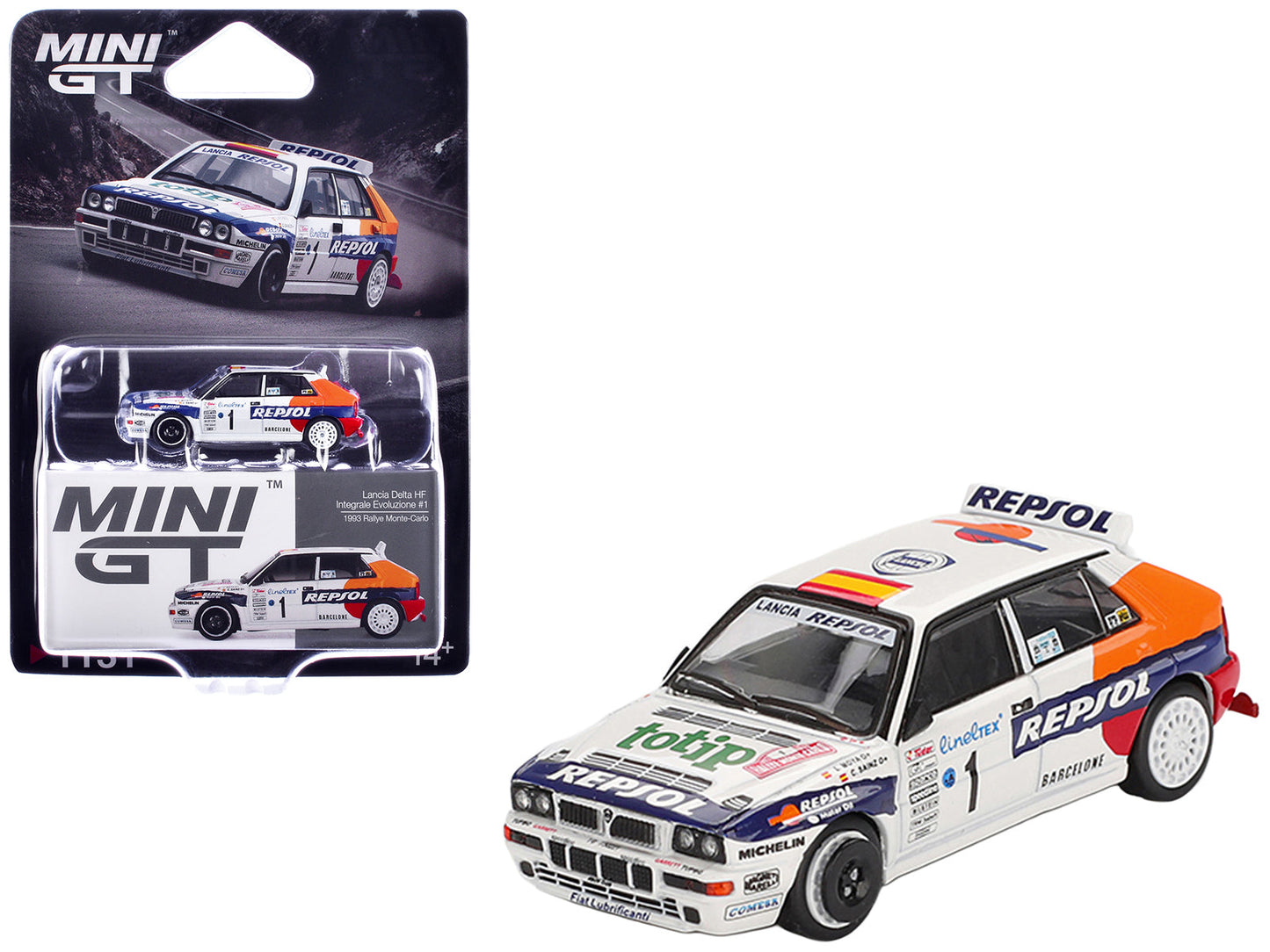 Lancia Delta HF Integrale Evoluzione #1 Carlos Sainz - Luis Moya "Rallye Monte-Carlo" (1993) Limited Edition 1/64 Diecast Model Car