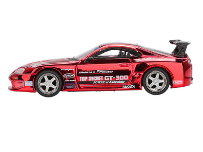 Toyota Supra (A80) Top Secret GT-300 RHD (Right Hand Drive) Red Chrome Limited Edition 1/64 Die Cast Model Car
