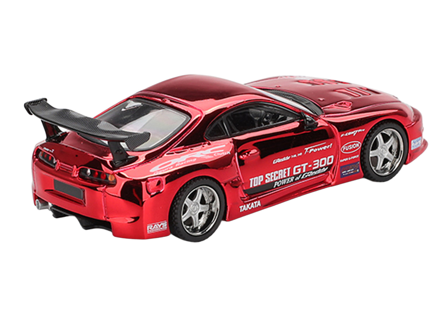 Toyota Supra (A80) Top Secret GT-300 RHD (Right Hand Drive) Red Chrome Limited Edition 1/64 Die Cast Model Car