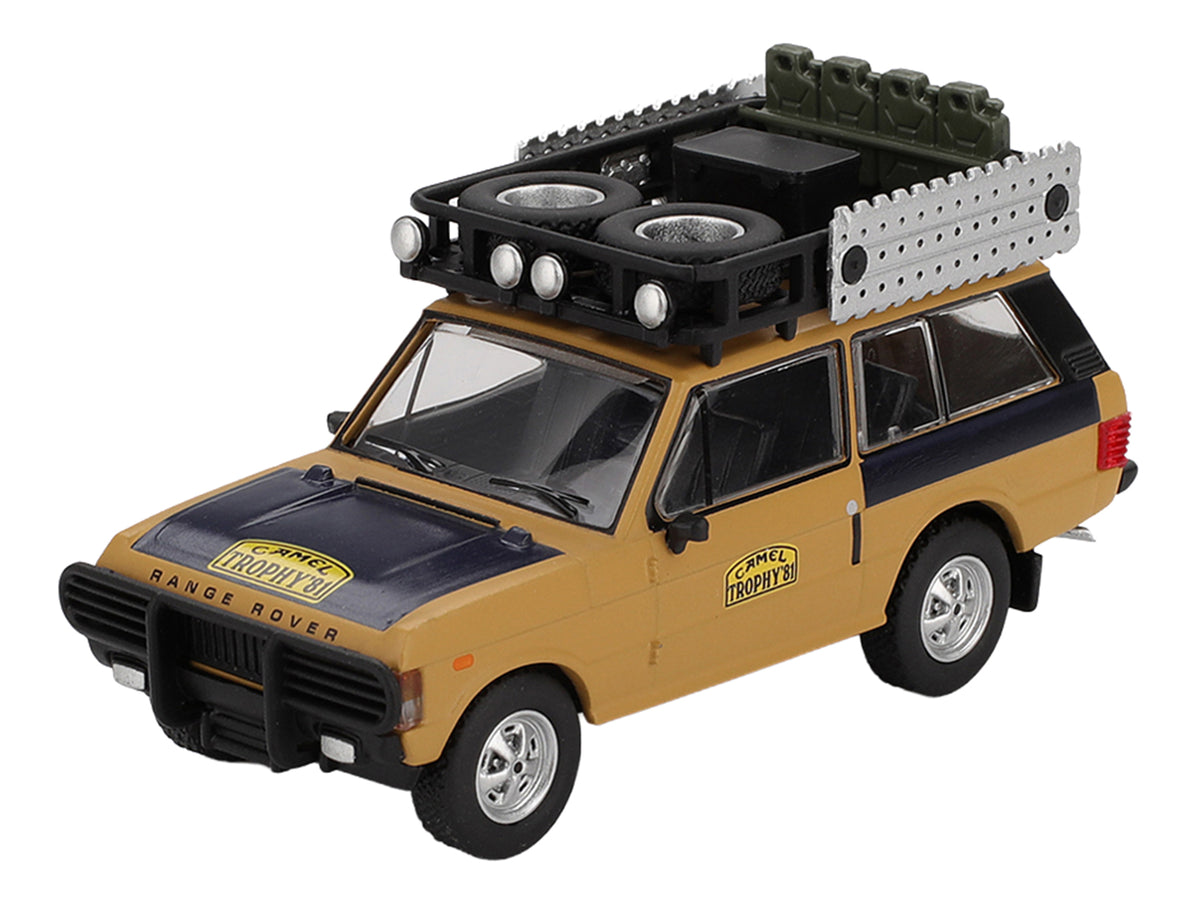 Range Rover with Roofrack "West Germany 1" Christian Swoboda - Knuth Mentel Winner "Camel Trophy Sumatra" (1981) Limited Edition 1/64 Diecast Model Car