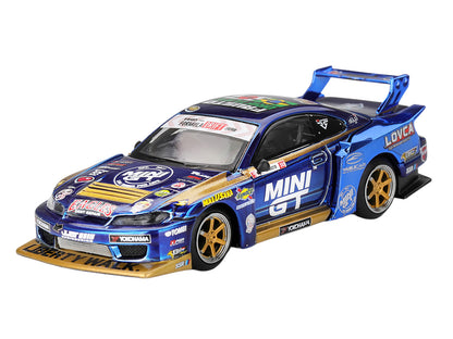 Nissan Silvia (S15) LB-Super Silhouette RHD (Right Hand Drive) #555 Yukio Fausto "Team MINI GT Liberty Walk" "Formula Drift Japan" (2025) Limited Edition 1/64 Diecast Model Car