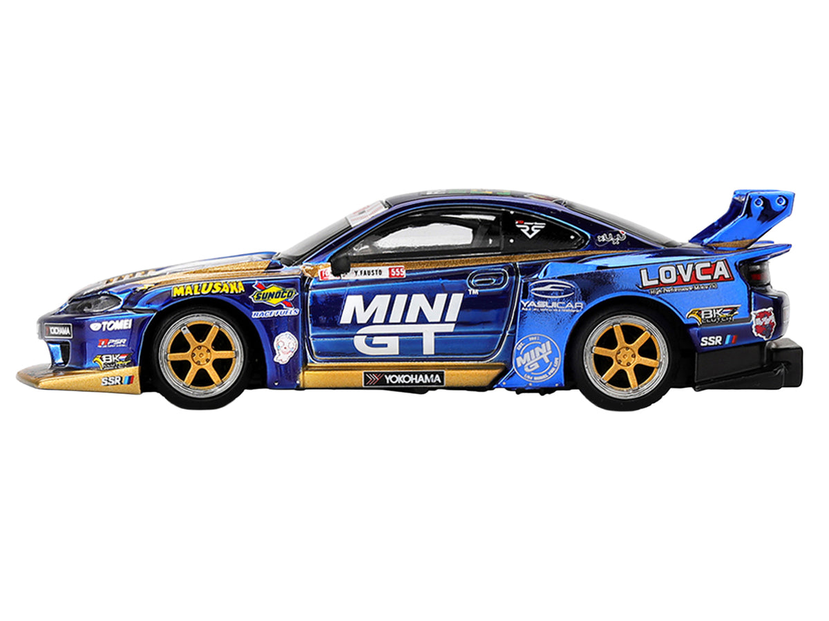 Nissan Silvia (S15) LB-Super Silhouette RHD (Right Hand Drive) #555 Yukio Fausto "Team MINI GT Liberty Walk" "Formula Drift Japan" (2025) Limited Edition 1/64 Diecast Model Car