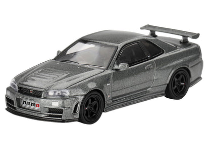 Nissan Skyline GT-R (NISMO BNR34 CRS Version) RHD (Right Hand Drive) Dark Metal Gray Metallic Limited Edition 1/64 Diecast Model Car