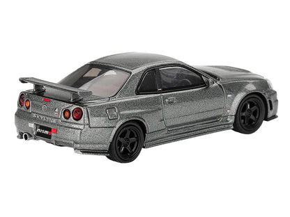 Nissan Skyline GT-R (NISMO BNR34 CRS Version) RHD (Right Hand Drive) Dark Metal Gray Metallic Limited Edition 1/64 Diecast Model Car