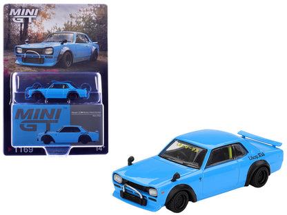 Nissan LB-Works Hakosuka RHD (Right Hand Drive) Baby Blue Limited Edition 1/64 Diecast Model Car