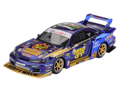 Nissan Silvia (S15) LB-Super Silhouette RHD (Right Hand Drive) #555 Yukio Fausto "Team MINI GT Liberty Walk" Halloween Special "Formula Drift Japan" (2025) Limited Edition 1/64 Diecast Model Car