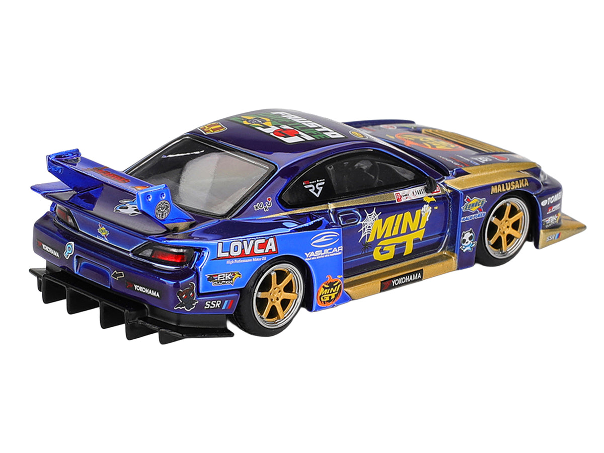 Nissan Silvia (S15) LB-Super Silhouette RHD (Right Hand Drive) #555 Yukio Fausto "Team MINI GT Liberty Walk" Halloween Special "Formula Drift Japan" (2025) Limited Edition 1/64 Diecast Model Car