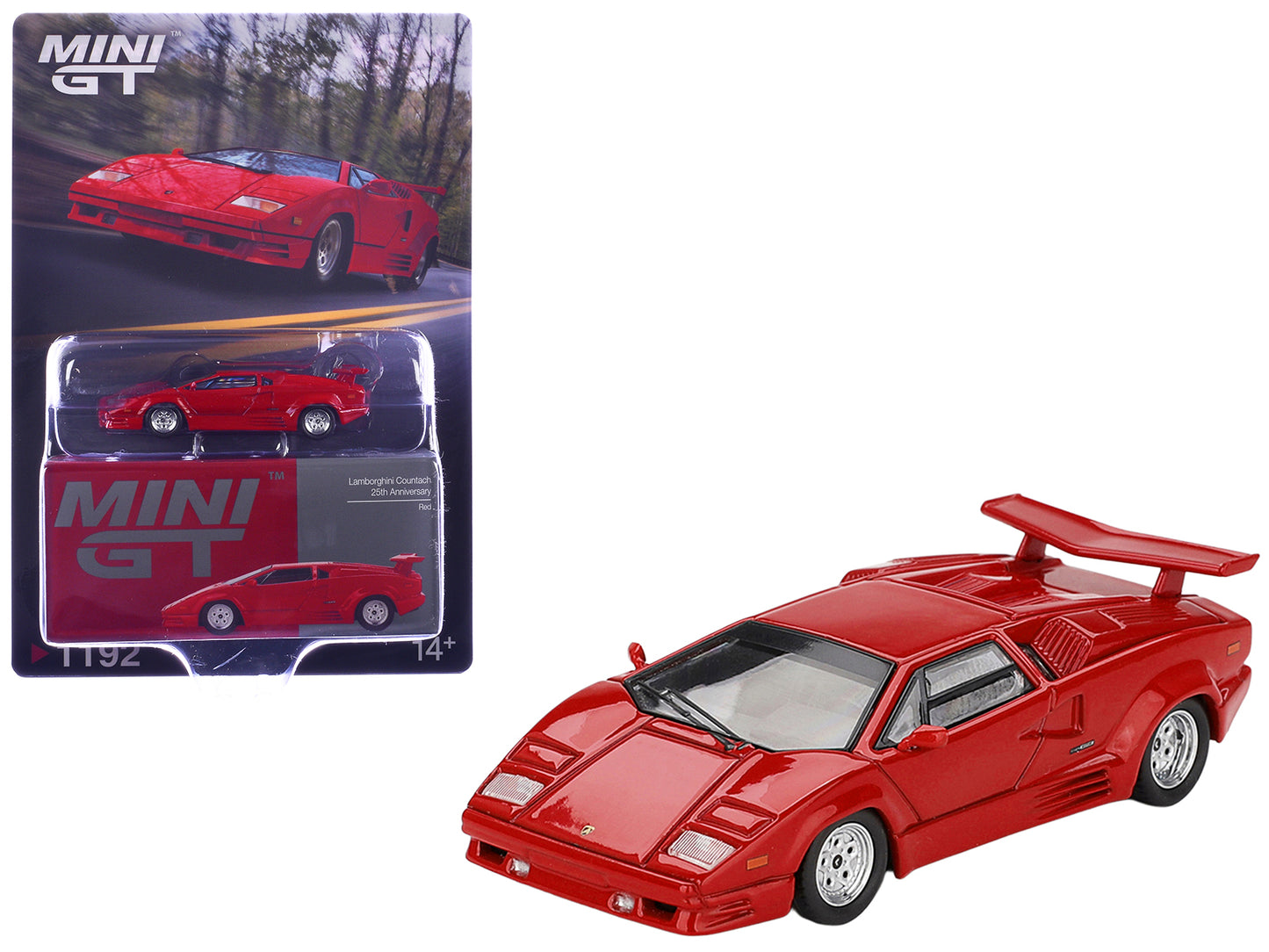 Lamborghini Countach "25th Anniversary" Red Limited Edition 1/64 Diecast Model Car