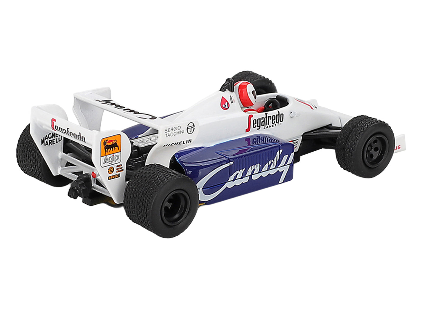Toleman TG184 #20 Johnny Cecotto Formula One F1 "Monaco GP" (1984) with Driver Figure Limited Edition 1/64 Diecast Model Car