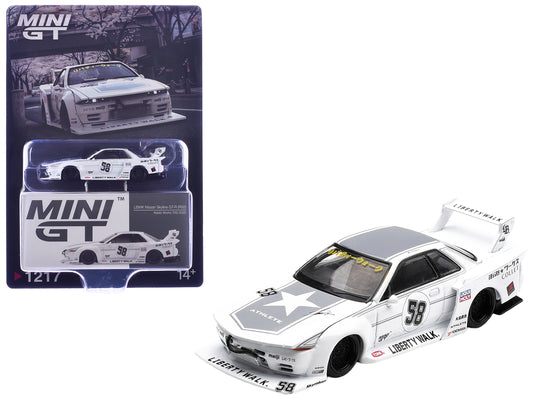Nissan Skyline GT-R (R32) RHD (Right Hand Drive) #58 "Kaido Works" White with Gray Graphics "Tokyo Auto Salon 2025" Limited Edition 1/64 Diecast Model Car
