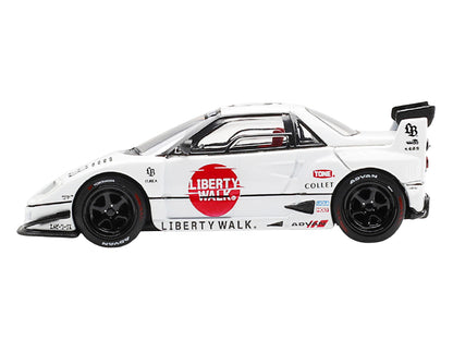 Mazda AZ-1 Liberty Walk LB40 RHD (Right Hand Drive) #58 "LB-Hinomaru" White with Graphics and Red Interior Limited Edition 1/64 Diecast Model Car