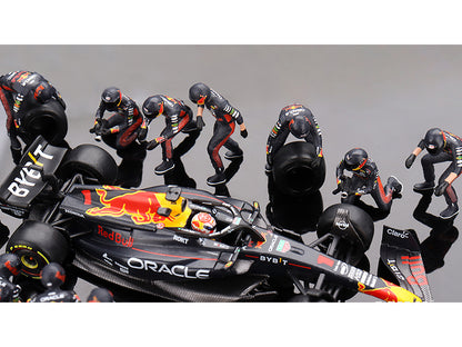 Red Bull RB19 #1 Max Verstappen Winner Formula One F1 "Japanese GP" (2023) with Red Bull Pit Crew Set of 21 pieces Limited Edition to 5000 pieces Worldwide 1/64 Diecast Model Car