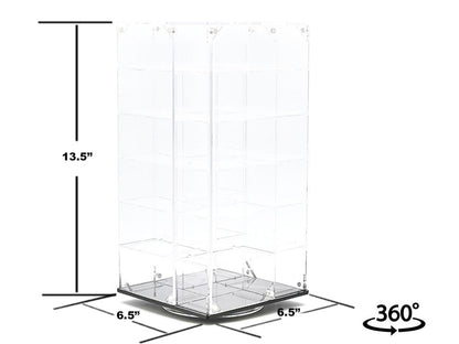 Acrylitower Showcase 24 Car Display Desktop Spinner with Cover Clear "Mijo Exclusives" for 1/64 Scale Models