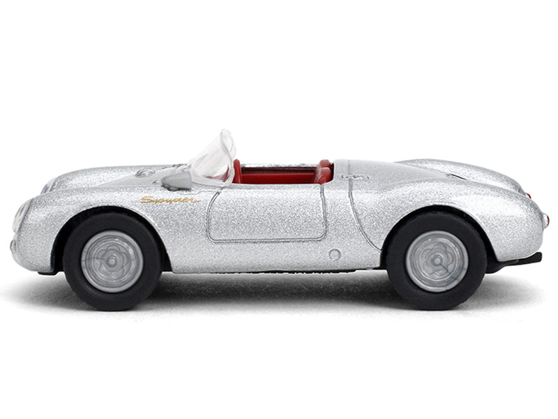 1955 Porsche 550 Spyder Silver Metallic with Red Interior "Collection" Series 1/64 Diecast Model Car