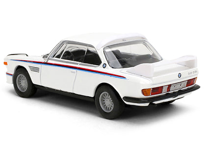 1975 BMW 3.0 CSL White with Red and Blue Stripes "Collection" Series 1/64 Diecast Model Car