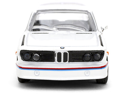 1975 BMW 3.0 CSL White with Red and Blue Stripes "Collection" Series 1/64 Diecast Model Car