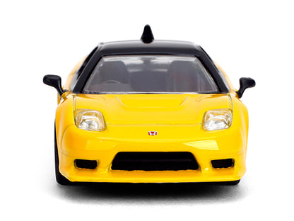 1995 Honda NSX-R GT RHD (Right Hand Drive) Yellow with Black Top "Collection" Series 1/64 Diecast Model Car