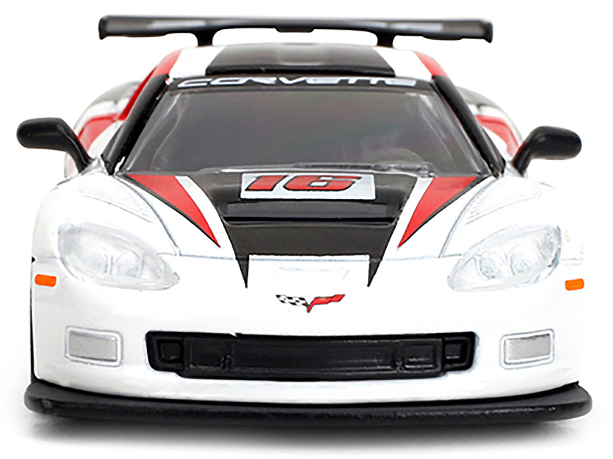 2005 Chevrolet Corvette C6R #16 White with Black and Red Graphics "Collection" Series 1/64 Diecast Model Car