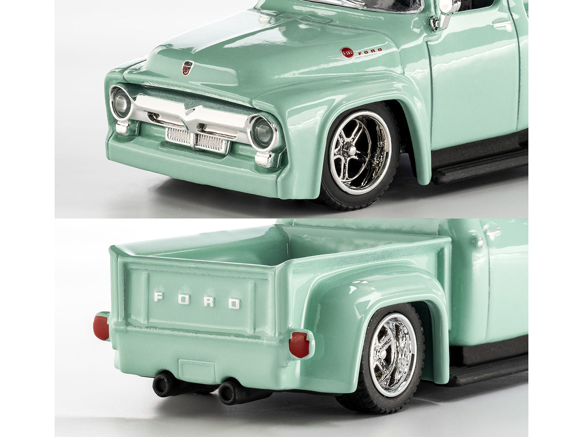 1956 Ford F-100 Pickup Truck Light Green "Collection" Series 1/64 Diecast Model Car