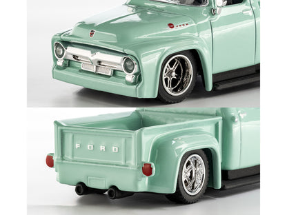 1956 Ford F-100 Pickup Truck Light Green "Collection" Series 1/64 Diecast Model Car