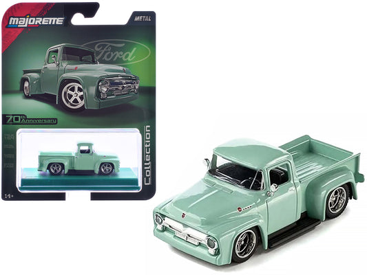 1956 Ford F-100 Pickup Truck Light Green "Collection" Series 1/64 Diecast Model Car