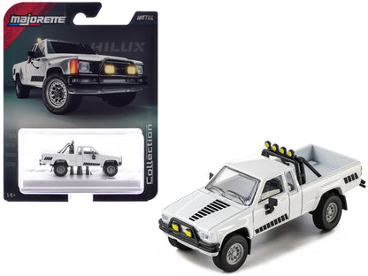 1985 Toyota Hilux SR5 Pickup Truck White with Black Graphics "Collection" Series 1/64 Diecast Model Car