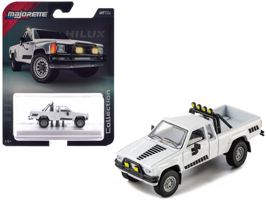 1985 Toyota Hilux SR5 Pickup Truck White with Black Graphics "Collection" Series 1/64 Diecast Model Car