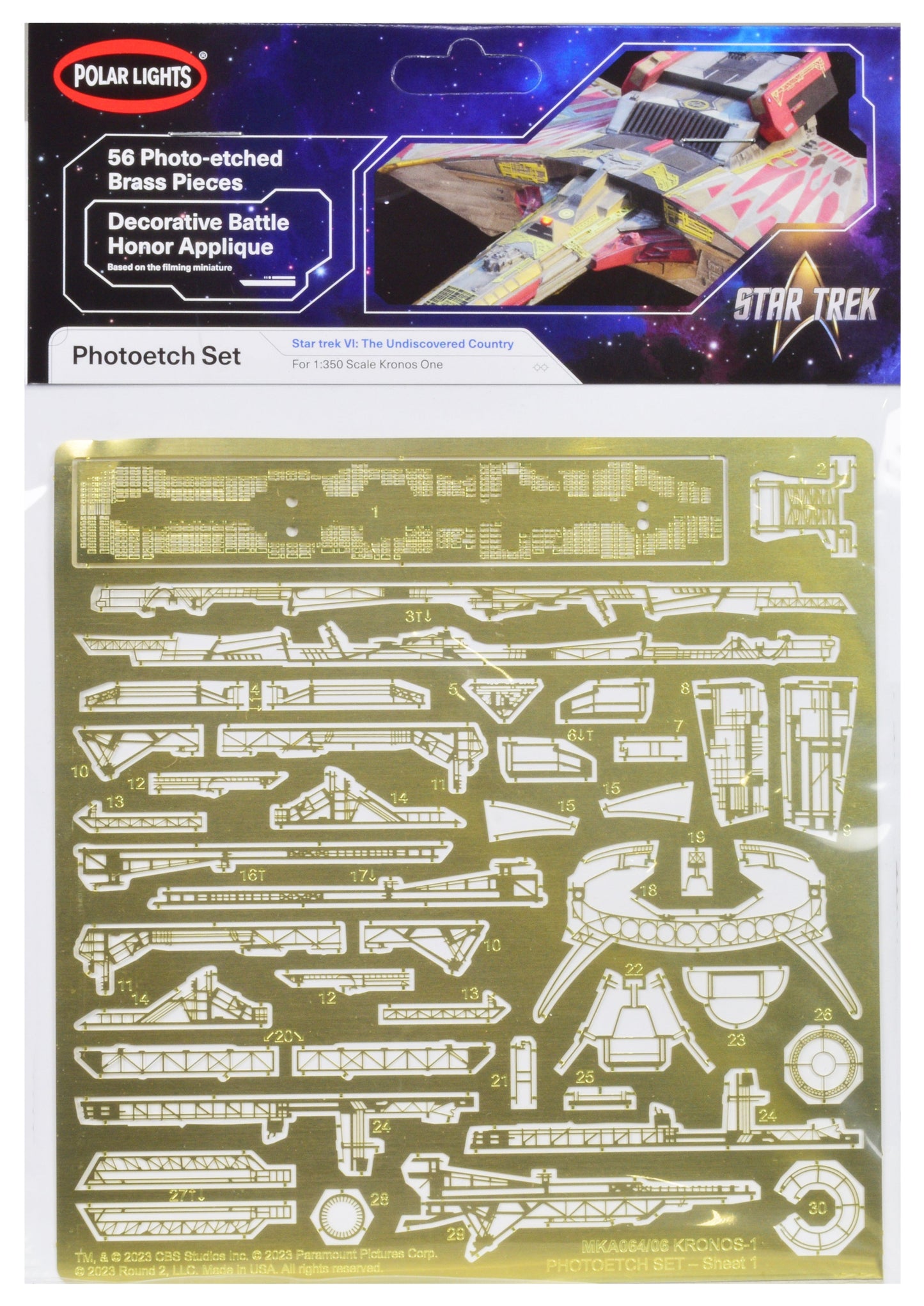 Photoetch Set for Klingon Kronos One Spaceship "Star Trek VI: The Undiscovered Country" (1991) Movie 1/350 Scale