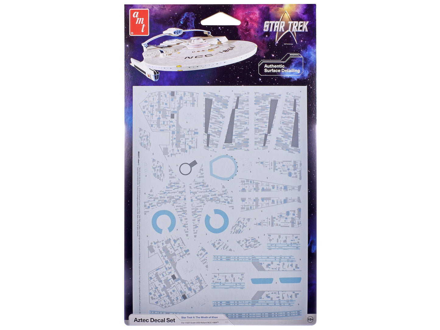 U.S.S. Reliant NCC-1864 Aztec Decal Set "Star Trek II: The Wrath of Khan" (1982) Movie 1/537 Scale Model