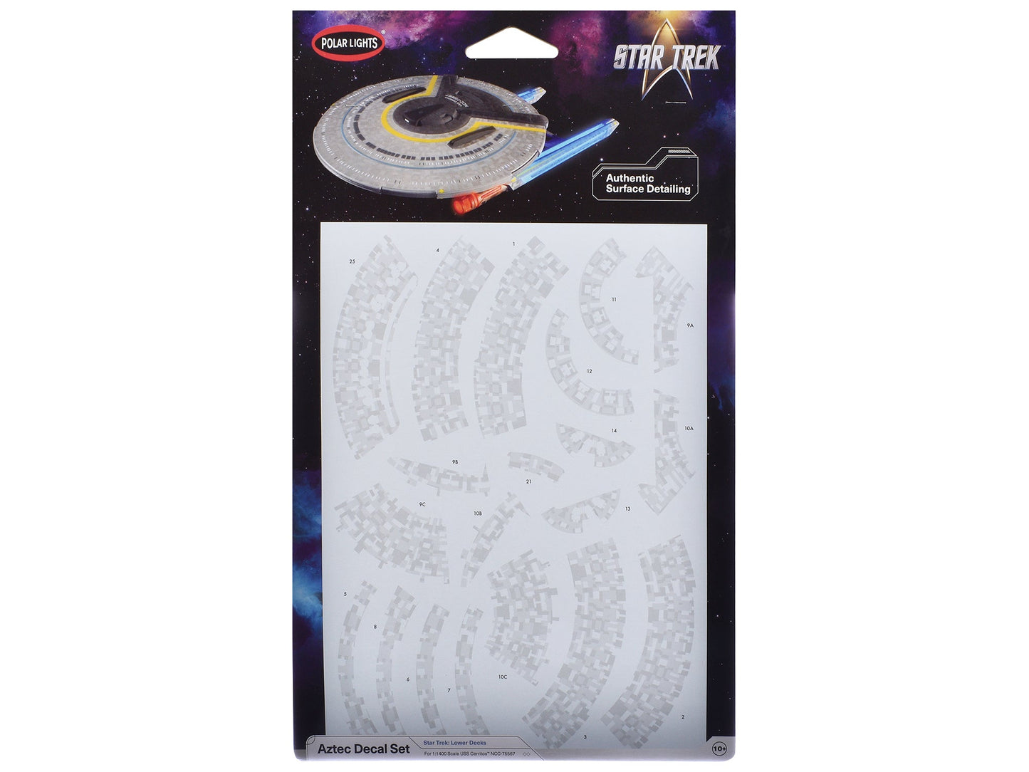 USS Cerritos NCC-75567 Aztec Decal Set "Star Trek: Lower Decks" (2020-2024) TV Series 1/1400 Scale