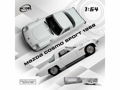 1968 Mazda 110 S Cosmo Sport RHD (Right Hand Drive) White 1/64 Diecast Model Car