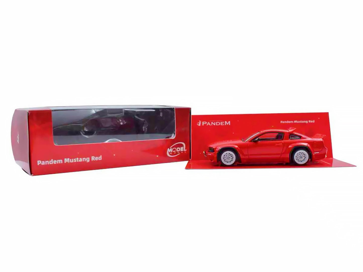 Pandem Mustang Red 1/64 Diecast Model Car