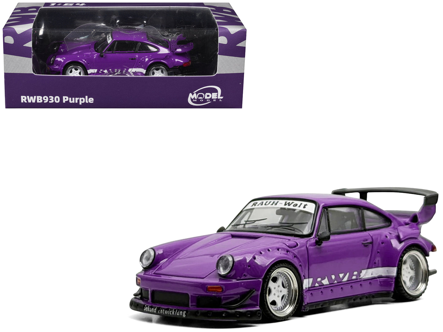 RWB 930 Purple with White Stripes 1/64 Diecast Model Car