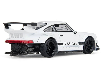 RWB 930 Matt White with Black Stripes 1/64 Diecast Model Car