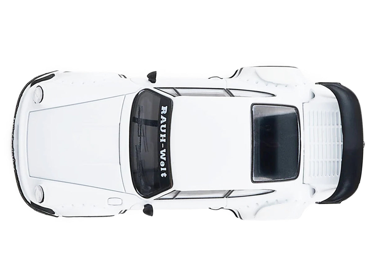 RWB 930 Matt White with Black Stripes 1/64 Diecast Model Car