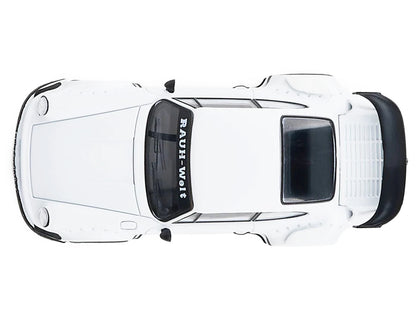 RWB 930 Matt White with Black Stripes 1/64 Diecast Model Car
