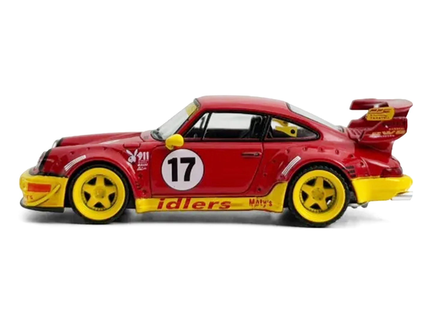 RWB 964 #17 "Idlers Club" Red with Yellow Accents 1/64 Diecast Model Car