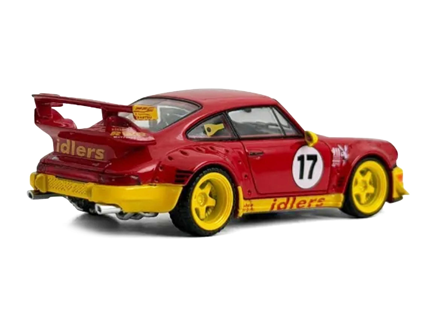 RWB 964 #17 "Idlers Club" Red with Yellow Accents 1/64 Diecast Model Car