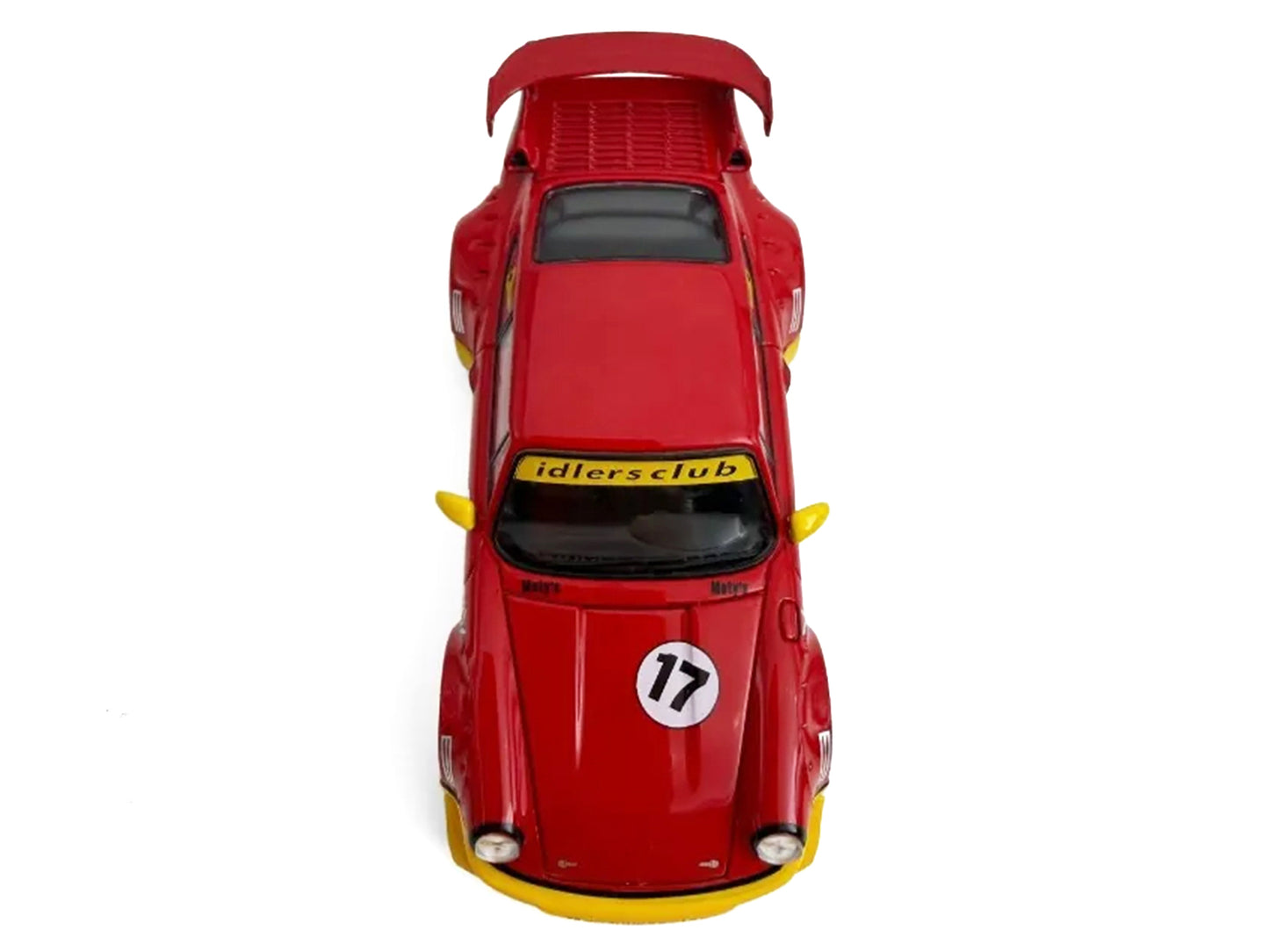 RWB 964 #17 "Idlers Club" Red with Yellow Accents 1/64 Diecast Model Car