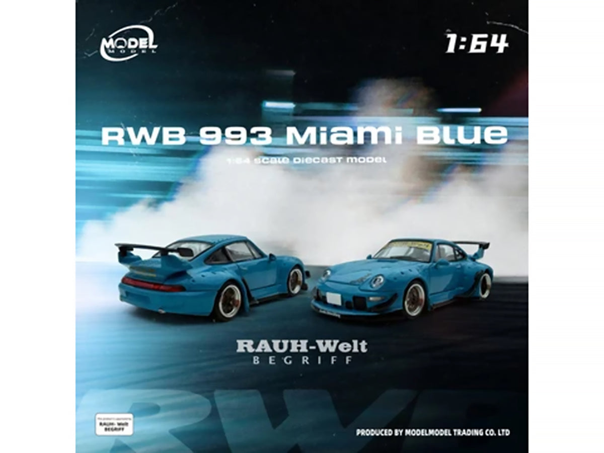 RWB 993 Miami Blue 1/64 Diecast Model Car