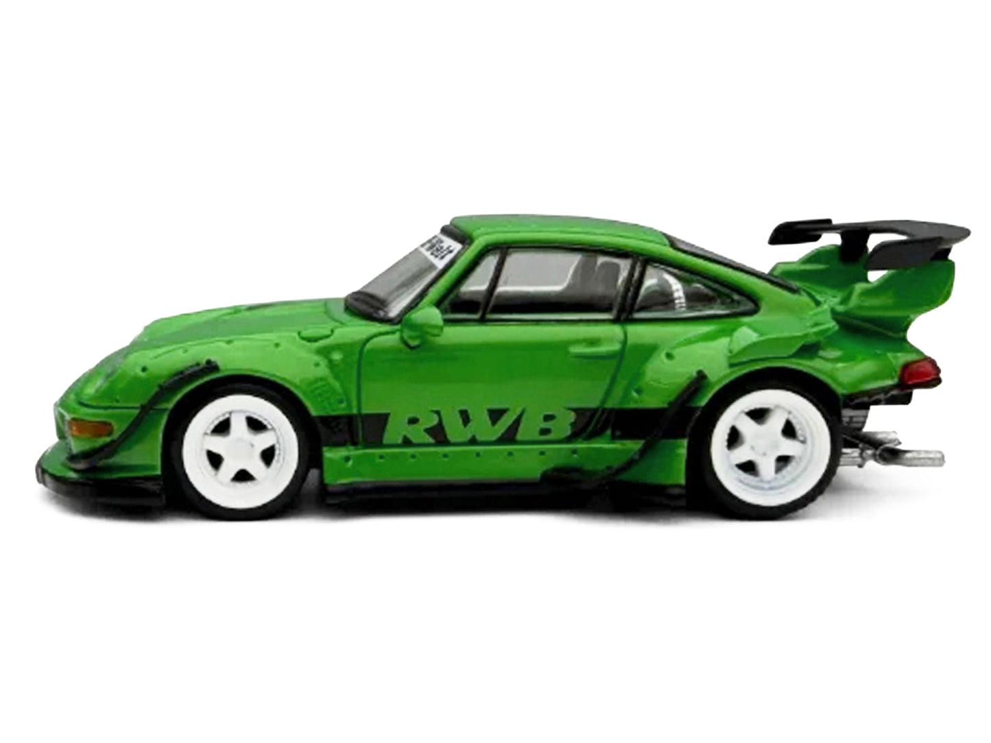 RWB 993 Green with Black Stripes 1/64 Diecast Model Car