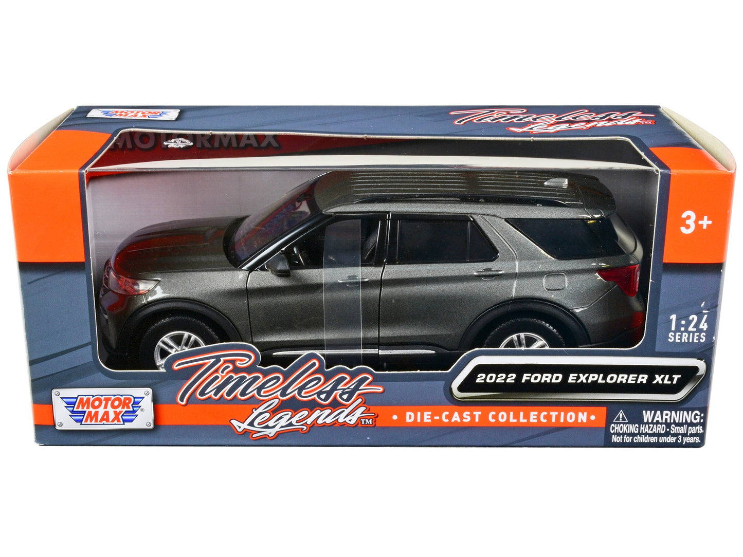 2022 Ford Explorer XLT Gray Metallic "Timeless Legends" Series 1/24 Diecast Model Car