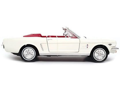1964 1/2 Ford Mustang Convertible White with Red Interior James Bond 007 "Goldfinger" (1964) Movie "James Bond Collection" Series 1/24 Diecast Model Car