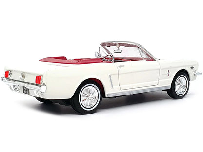 1964 1/2 Ford Mustang Convertible White with Red Interior James Bond 007 "Goldfinger" (1964) Movie "James Bond Collection" Series 1/24 Diecast Model Car