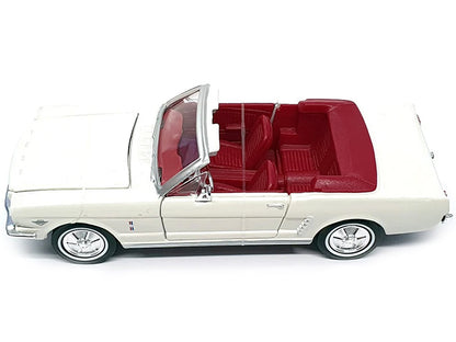 1964 1/2 Ford Mustang Convertible White with Red Interior James Bond 007 "Goldfinger" (1964) Movie "James Bond Collection" Series 1/24 Diecast Model Car