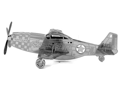 Model Kit North American P-51 Mustang Fighter Aircraft "Big Beautiful Doll" United States Army Air Forces (Easy Difficulty) Steel Model